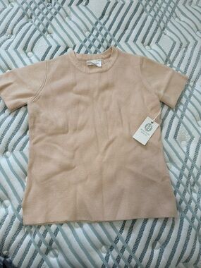 Women's Short-Sleeve Knit Tee - Cream